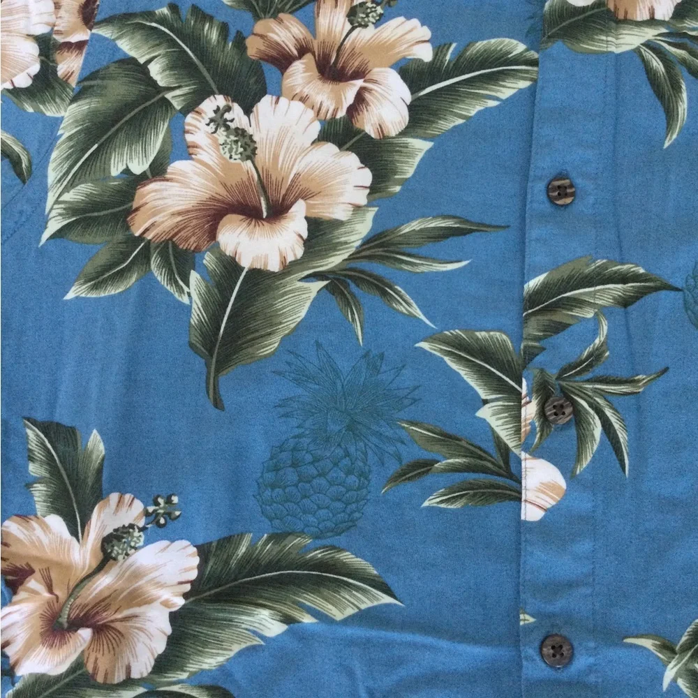 PRICE DROP! Blue Hawaiian Shirt - Picture 3 of 3